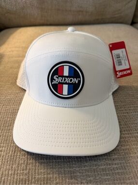 SRIXON White Cap with Black Trim and Red Label